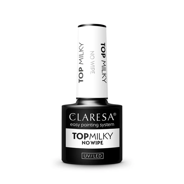 Claresa Top Milky Yarı Şeffaf Süt Beyaz Top Coat Yapışkan Katsız 5gr ürün görseli