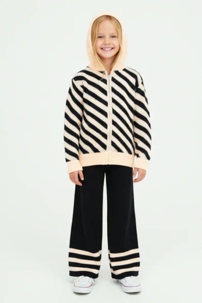 Kız Çocuk Triko 2'li Alt-Üst Takım (Hırka ve Alt)  10-15 Yaş 12431 - Resim 5