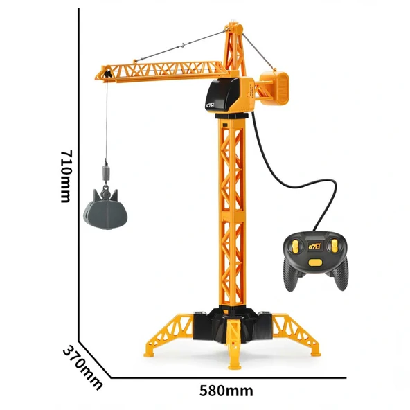 678 Kablo Kumandalı 71 cm Pilli Kule Vinç - Resim 2