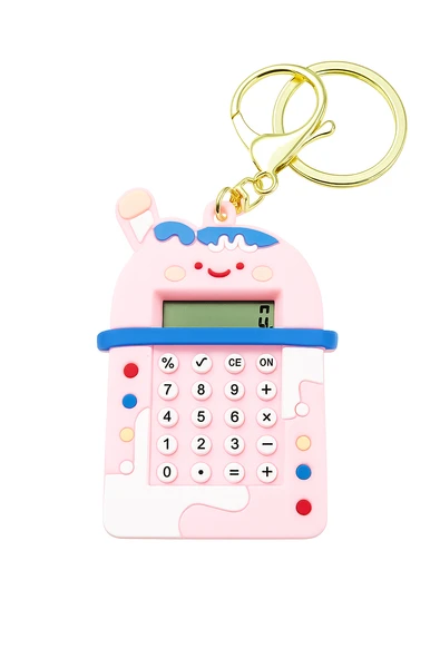 Mini Hesap Makinesi Labirent Oyunlu Fonksiyonlu Sevimli Anahtarlık Öğrenci Hediyelik Oyuncak - Resim 4