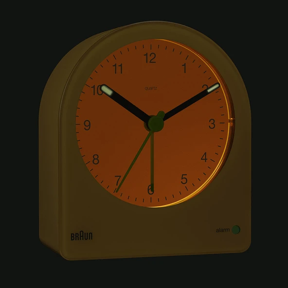 BRAUN BC22Y SARI KLASİK ANALOG ALARMLI MASA SAATİ - Resim 4