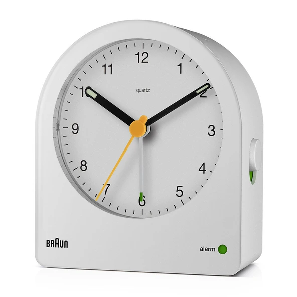BRAUN BC22W BEYAZ KLASİK ANALOG ALARMLI MASA SAATİ - Resim 3