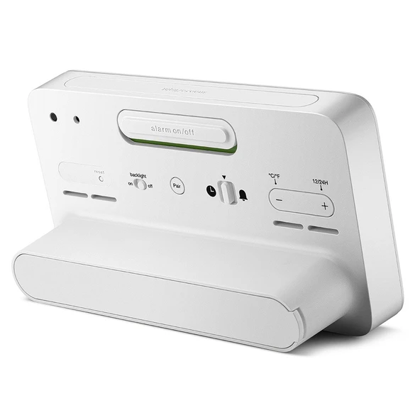 BRAUN BC13WP BEYAZ DİJİTAL HAVA DURUMU ALARMLI MASA SAATİ - Resim 2