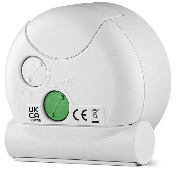 BRAUN BC01WB BEYAZ-SİYAH KLASiK ANALOG ALARMLI MASA SAATİ - Resim 5