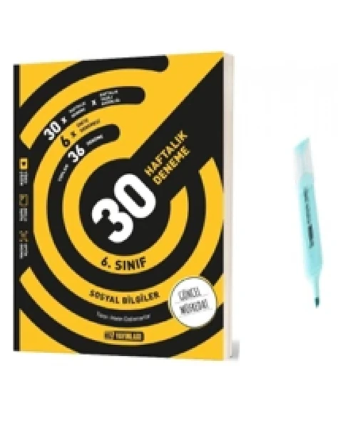 6.Sınıf Sosyal Bilgiler 30 Haftalık Deneme (Yeni Müfredat) ürün görseli