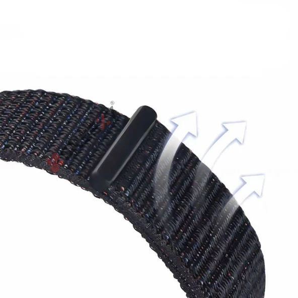 Xiaomi Mi Band 8 İle Uyumlu Hasır Nylon Akıllı Bileklik Kordon - Saat Kordonu  Açık Pembe - Resim 4