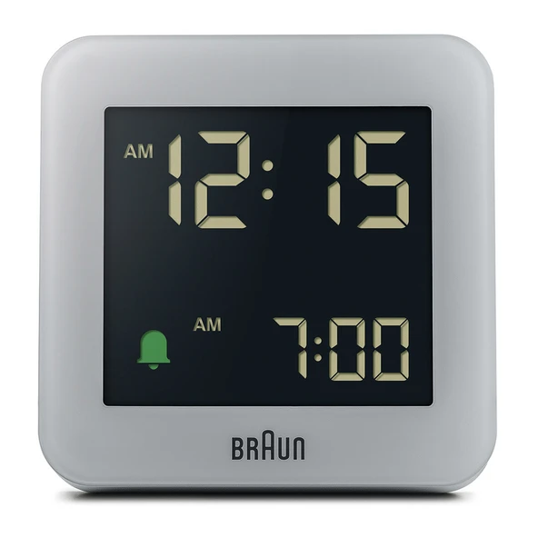 BRAUN BC09G GRİ DİJİTAL ALARMLI MASA SAATİ ürün görseli