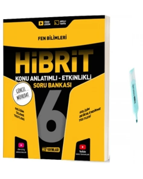 6.Sınıf HİBRİT Fen Bilimleri Konu Anlatımlı Etkinlikli Soru Bankası (Yeni Müfredat) ürün görseli 1