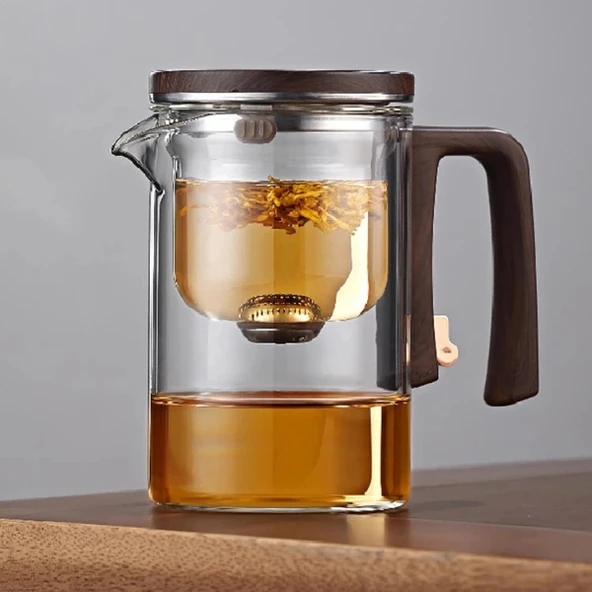 MDB Otomatik Cam Demlik Ve 2'li Bardak Seti ürün görseli 1