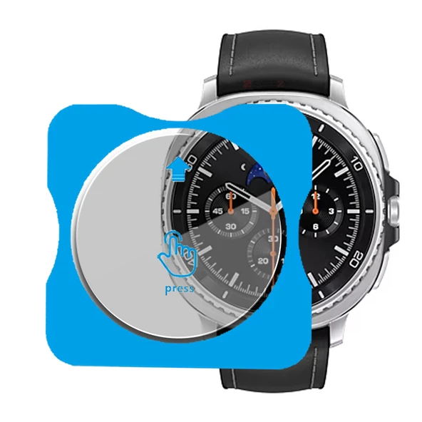 Samsung Watch 8 47mm Uyumlu Kolay Takılabilir Takma Aparatlı Temperli Cam Ekran Koruyucu ürün görseli