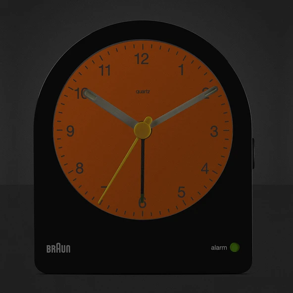 BRAUN BC22B SİYAH KLASİK ANALOG ALARMLI MASA SAATİ ürün görseli