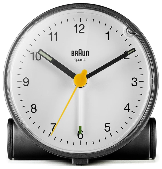 BRAUN BC01W BEYAZ KLASİK ANALOG ALARMLI MASA SAATİ ürün görseli