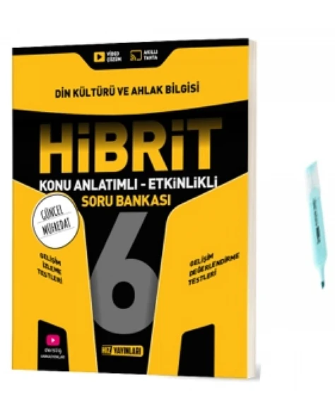 6.Sınıf HİBRİT Din Kültürü Konu Anlatımlı Etkinlikli Soru Bankası (Yeni Müfredat) ürün görseli