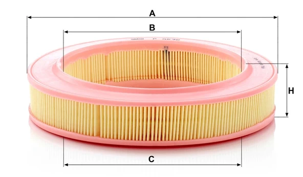 C 2536 - Hava filtresi -  MANN FILTER - Resim 2