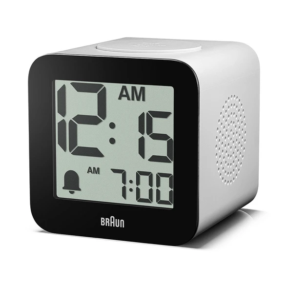 BRAUN BC25WP BEYAZ TIME SPEAKING DİJİTAL ALARMLI MASA SAATi - Resim 4