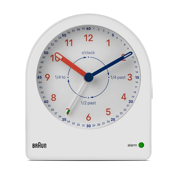 BRAUN BC22TW BEYAZ TIME TEACHERS ANALOG ALARMLI MASA SAATİ - Resim 5