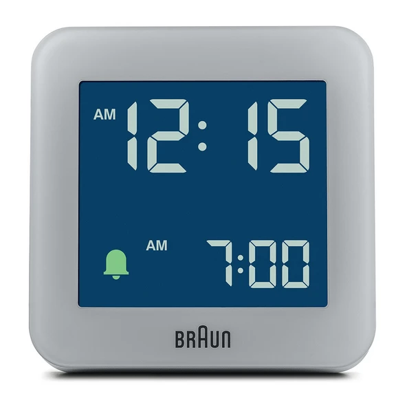BRAUN BC09G GRİ DİJİTAL ALARMLI MASA SAATİ - Resim 2