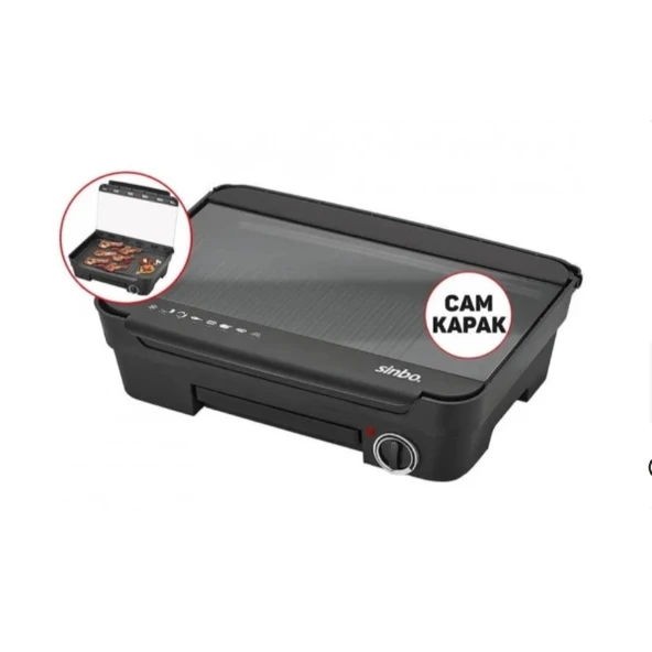 MDB Sinbo Elektrikli Izgara Cam Kapaklı ürün görseli 1