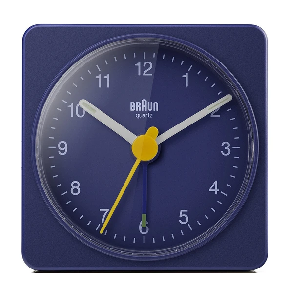 BRAUN BC02BL MAVİ KLASİK SEYAHAT ANALAOG ALARMLI MASA SAATİ ürün görseli