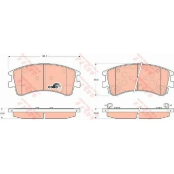 Mazda On Fren Balatası Mazda 6 03-08 - Trw Gdb3310 - Resim 1