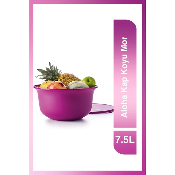 Tupperware Aloha Kap 7.5L Koyu Mor ürün görseli 1