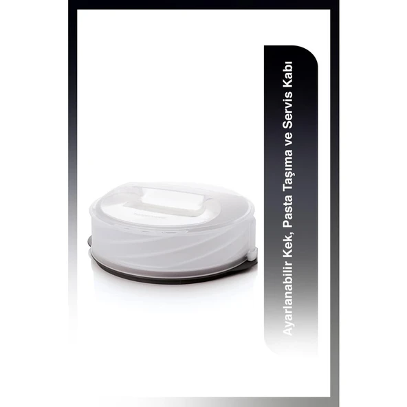 Tupperware Ayarlanabilir Kek, Pasta Taşıma ve Servis Kabı ürün görseli 1