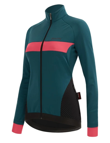 Santini CORAL BENGAL Polartec Kadın Kışlık Bisiklet Ceketi 2W51775CORALBENG - Resim 2