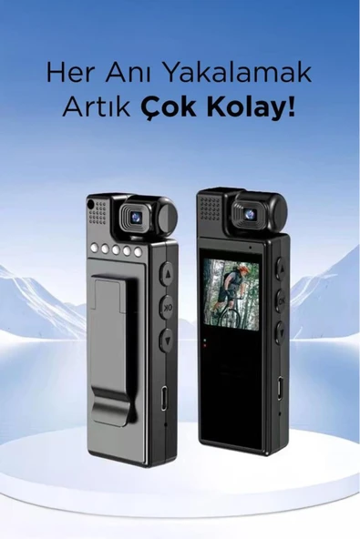 BT19 180 Derece Vücut Kamerası Wifi Gece Görüslü Aksiyon Kamerası - Resim 4