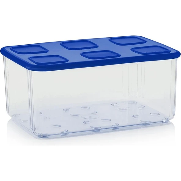 Tupperware Şeffaf Kap 2.53L Lacivert - Resim 3