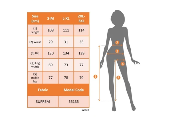 MDB Kadın Yüksek Bel Beli Lastikli Desenli Geniş Paçalı Süprem Pantolon - Resim 7