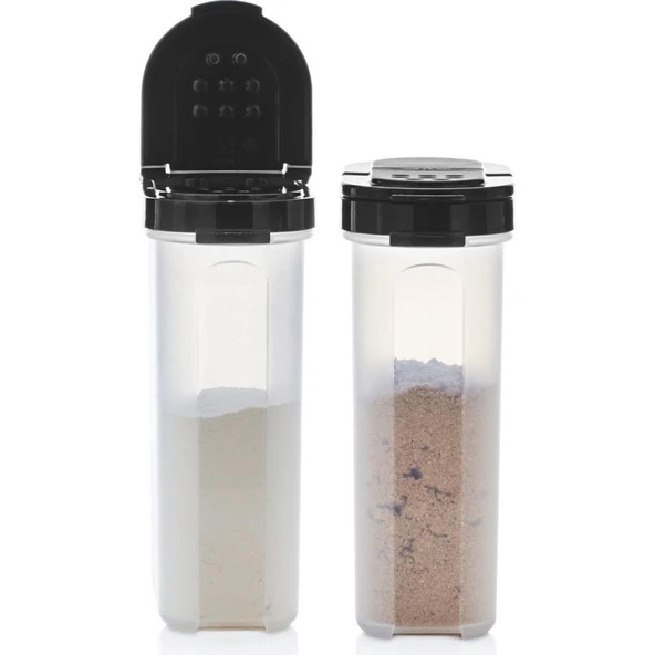 Tupperware Baharatlık 2'li Büyük Set 250ml Siyah - Resim 2