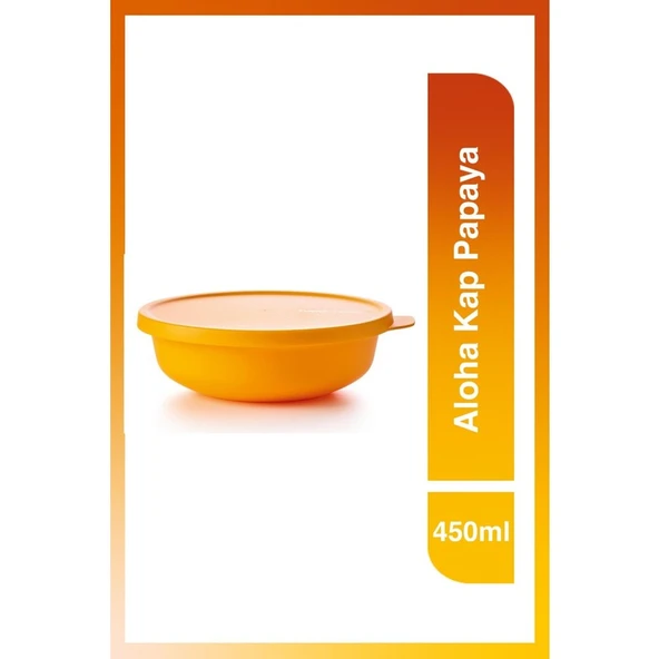 Tupperware Aloha Kap 450ml Papaya ürün görseli 1