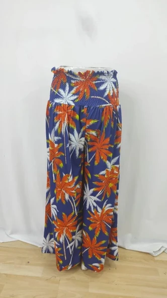 MDB Kadın Yüksek Bel Lastikli Desenli Süprem Pantolon - Resim 6