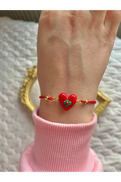 Yeniyıl Temalı Çiçek Desenli Paraşüt İpli Bileklik ürün görseli 1