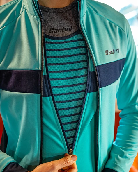 Santini CORAL BENGAL Polartec Kadın Kışlık Bisiklet Ceketi 2W51775CORALBENG - Resim 5