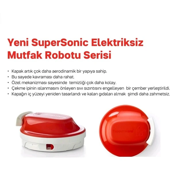 Tupperware Supersonic Manuel Mutfak Robotu Mini Süper Şef Hsgl - Resim 3
