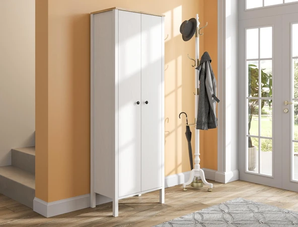 Lumera Ayakkabılık 2 Kapaklı  MDF Profil Ayaklı 63x198x38 Cm ürün görseli 1