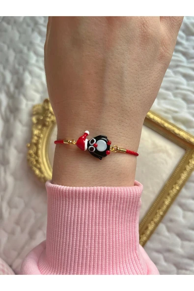 Yeniyıl Temalı Penguen Murano Bileklik ürün görseli 1