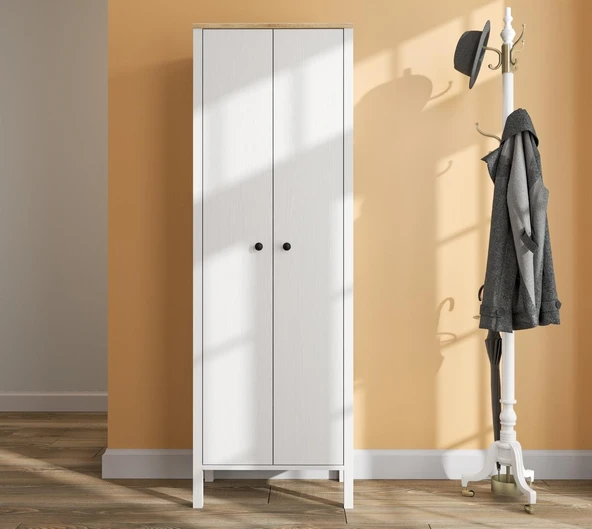 Lumera Ayakkabılık 2 Kapaklı  MDF Profil Ayaklı 63x198x38 Cm - Resim 4