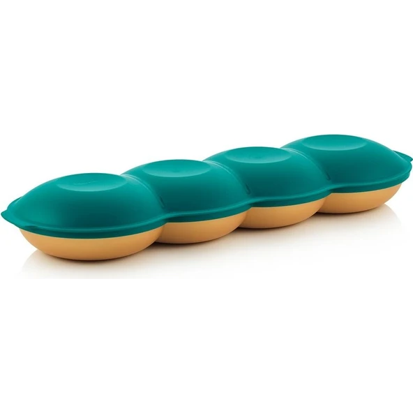 Tupperware Allegra Çerezlik İnce Kapak (160ml&170ml) Su Yeşili-Gold KAPAK sadece ürün görseli 1