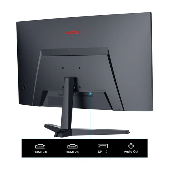 Koorui 1ms 180Hz 27" 1920x1080 FHD Curved Gaming Monitör 27E6CA - Resim 3