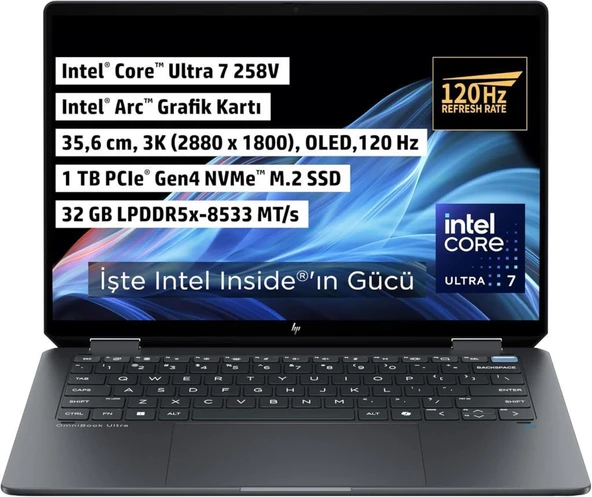 HP OmniBook Ultra Flip 14-FH0001NT B46ZFEA Ultra 7 258V 32 GB 1 TB SSD Arc Graphics 14" İkisi Bir Arada Notebook Outlet ürün görseli 1
