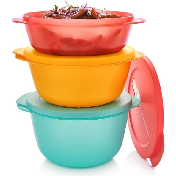 Tupperware Micro Oval Kap 3'lü Set - Resim 2