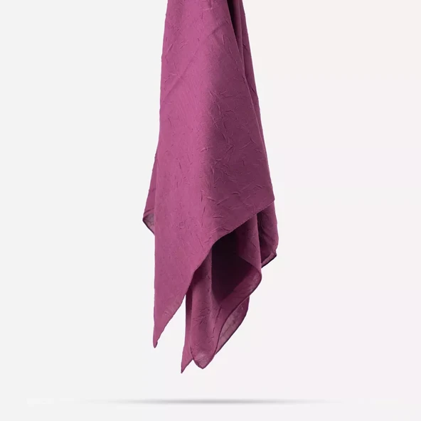 Bambu Eşarp (93x95 cm. Mor) - Resim 2