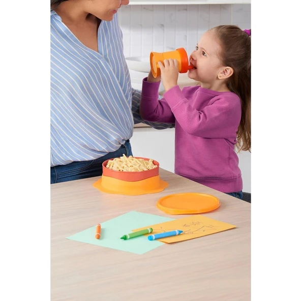 Tupperware İlk Bardak Biberon Tropikal 200 ml Çocuklar İçin Ergonomik Kulplu Tasarım - Resim 3