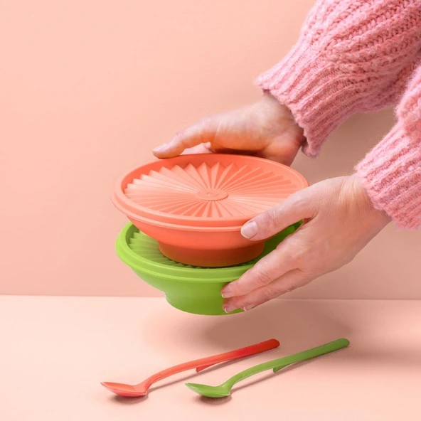 Tupperware Yildiz Kap 2li 400ml Mor - Somon - Resim 2