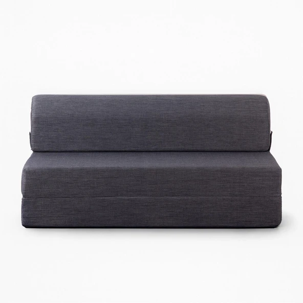 Homedius Yataklı Koltuk Magic Keten Görünümlü Çift Kişilik  Antrasit Çift - Resim 2