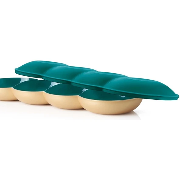 Tupperware Allegra Çerezlik İnce Kapak (160ml&170ml) Su Yeşili-Gold KAPAK sadece - Resim 2