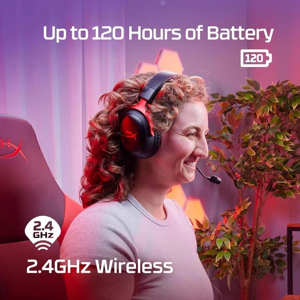 HyperX Cloud III 77Z45AA Siyah Kablosuz Kulak Üstü Oyuncu Kulaklığı Teşhir - Resim 3