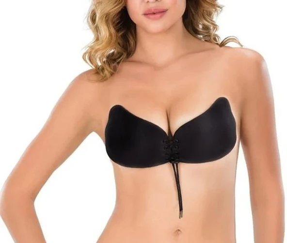 Miss Feliz 003 Yapışkanlı Ipli Kelebek Sütyen Siyah ürün görseli